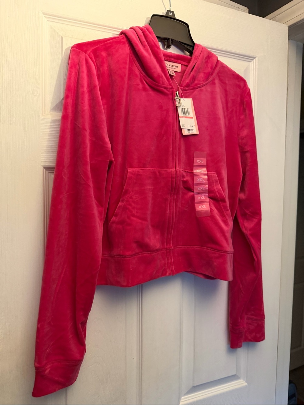 Juicy Hot Pink Velour Zip-Up Hoodie